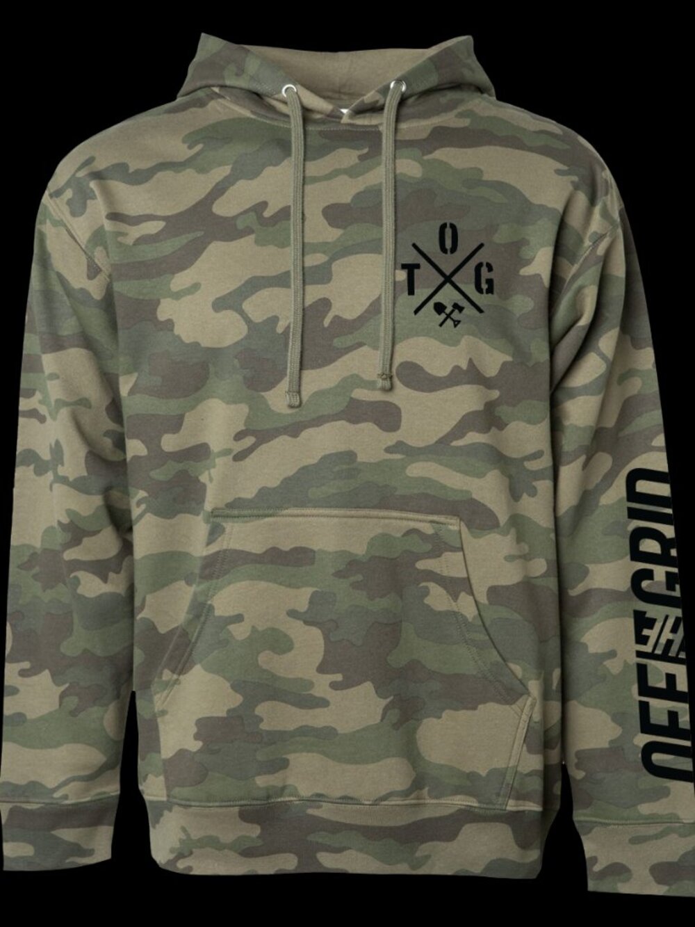Off The Grid Surplus Crossed Up Hoodie - Green Camo